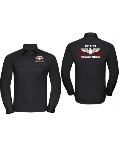 Besticktes Herren langarm Hemd (Aryan Resistance)