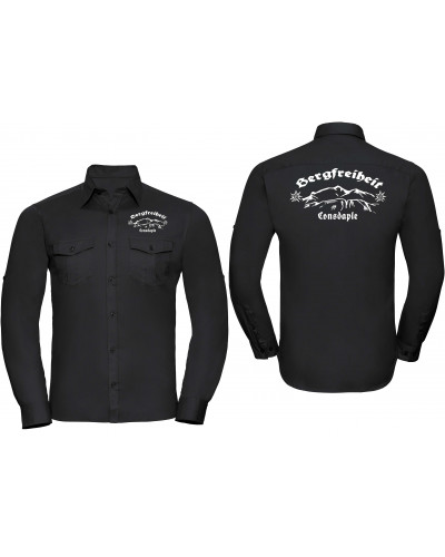 Besticktes Herren langarm Hemd (Consdaple, Bergfreiheit)