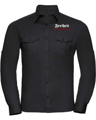 Besticktes Herren langarm Hemd (Freiheit)