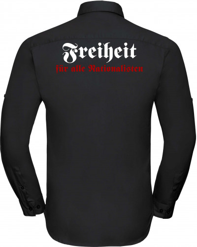 Besticktes Herren langarm Hemd (Freiheit)