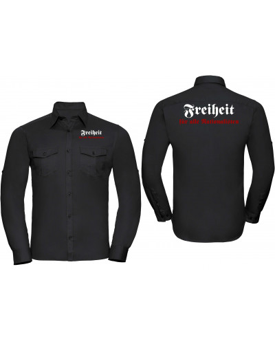 Besticktes Herren langarm Hemd (Freiheit)