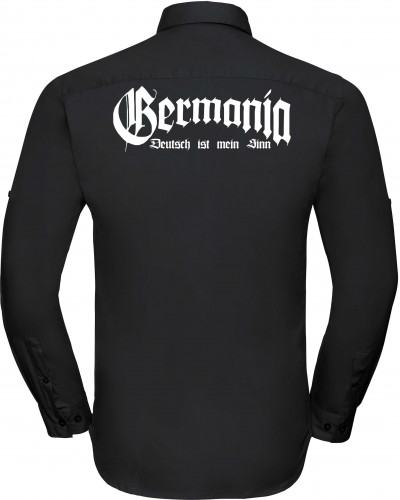 Besticktes Herren langarm Hemd (Germania, Deutsch ist mein Sinn)
