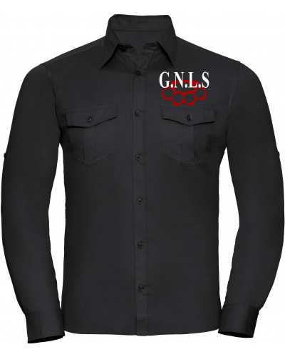 Besticktes Herren langarm Hemd (GNLS, Schlagring)