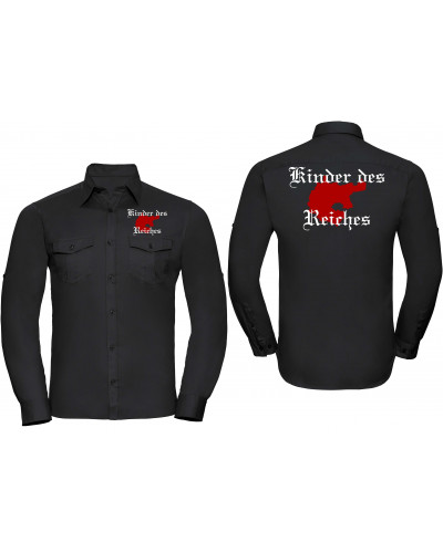 Besticktes Herren langarm Hemd (Kinder des Reiches)