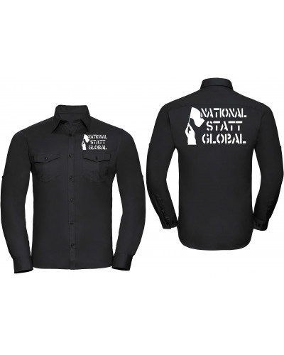 Besticktes Herren langarm Hemd (National statt global)