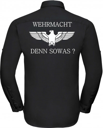 Besticktes Herren langarm Hemd (Wehrmacht denn sowas)