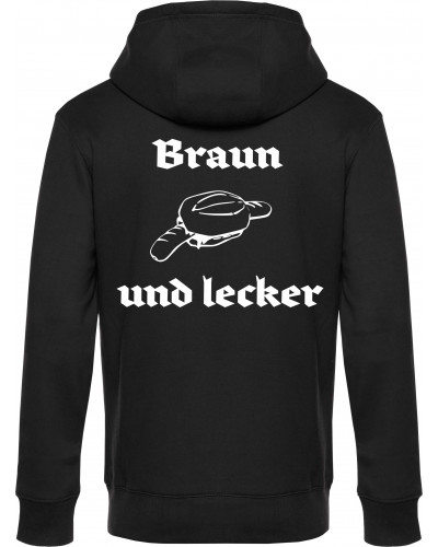 Herren Kapuzen-Jacke (Braun und lecker)