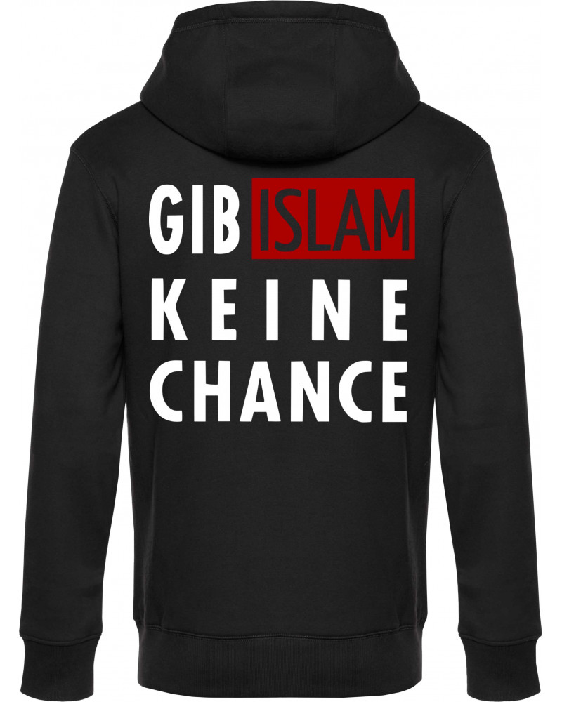 Herren Kapuzen-Jacke (Gib Islam keine Chance)