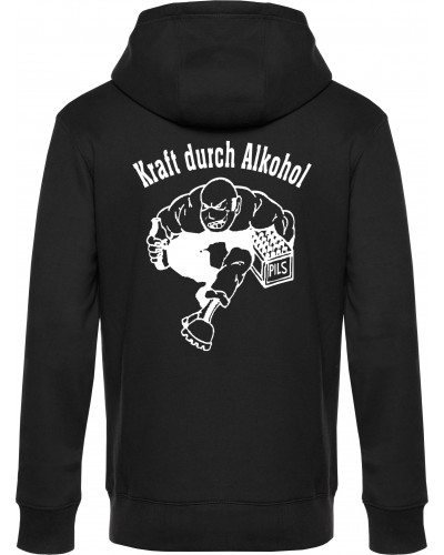 Herren Kapuzen-Jacke (Kraft durch Alkohol)