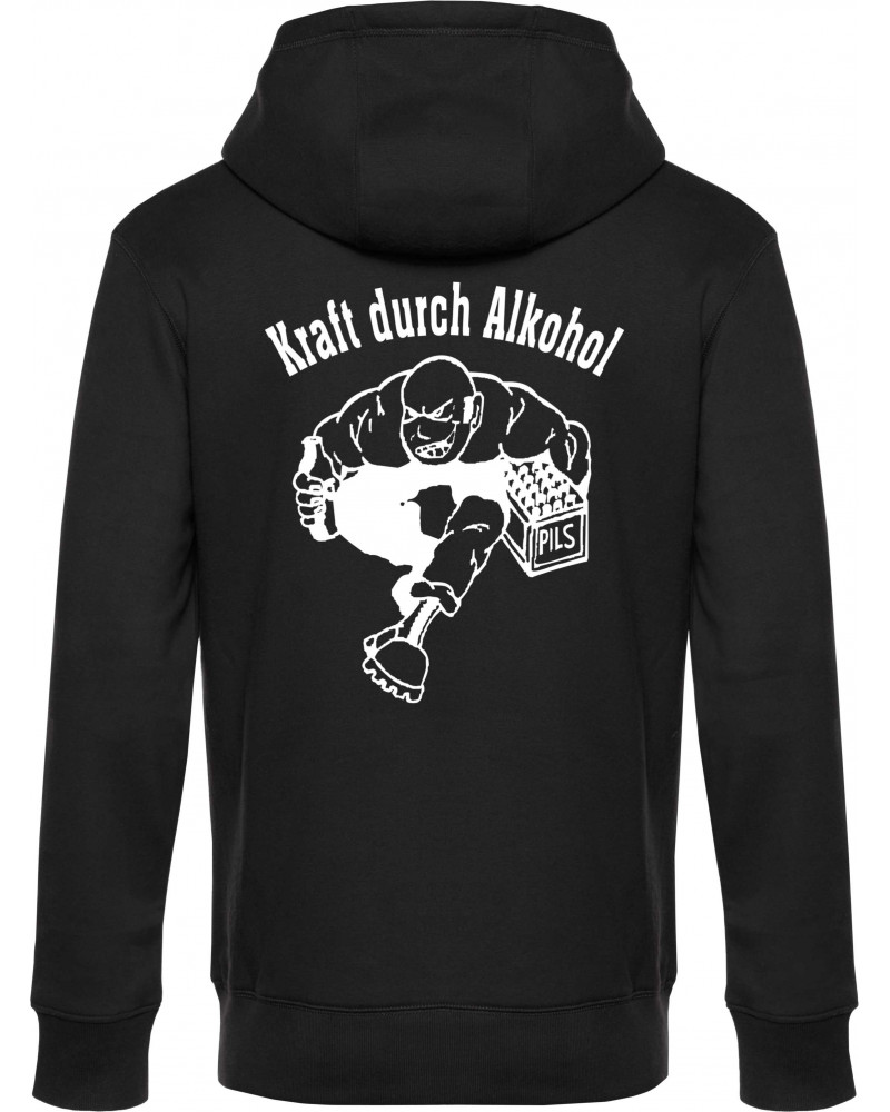 Herren Kapuzen-Jacke (Kraft durch Alkohol)