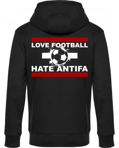 Herren Kapuzen-Jacke (Love Football hate Antifa)
