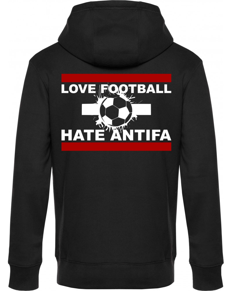 Herren Kapuzen-Jacke (Love Football hate Antifa)