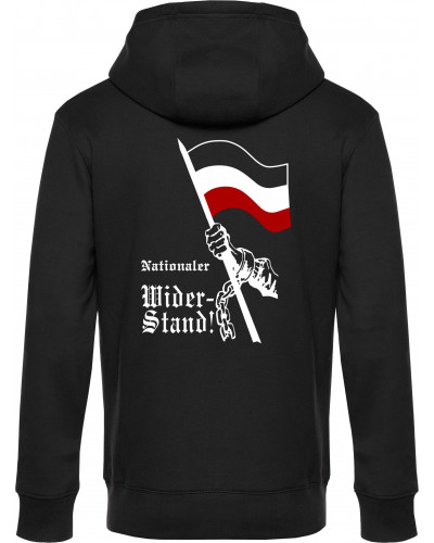 Herren Kapuzen-Jacke (Nationaler Widerstand, Fahne)
