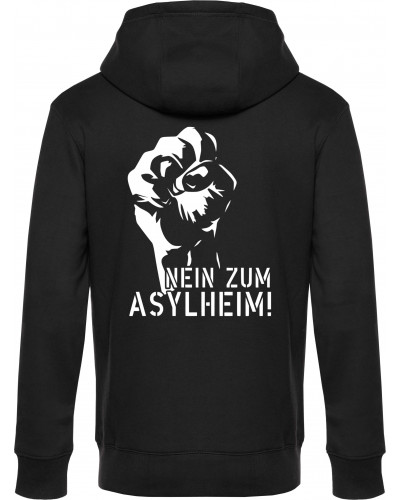 Herren Kapuzen-Jacke (Nein zum Asylheim)