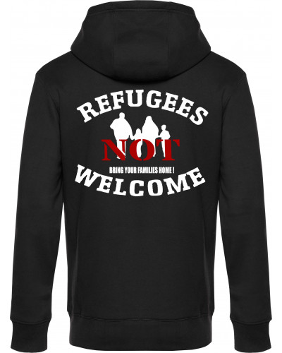 Herren Kapuzen-Jacke (Refugees not welcome)
