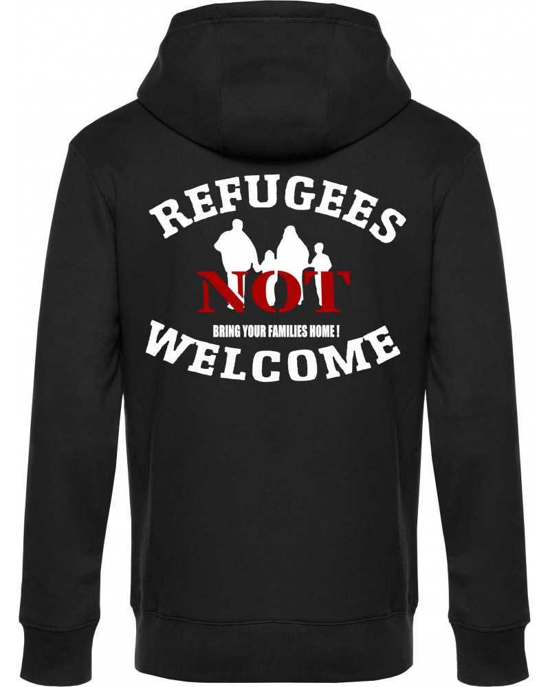 Herren Kapuzen-Jacke (Refugees not welcome)