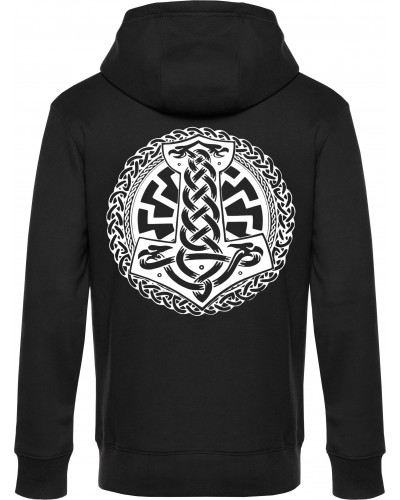 Herren Kapuzen-Jacke (Schwarze Sonne, Thorhammer)
