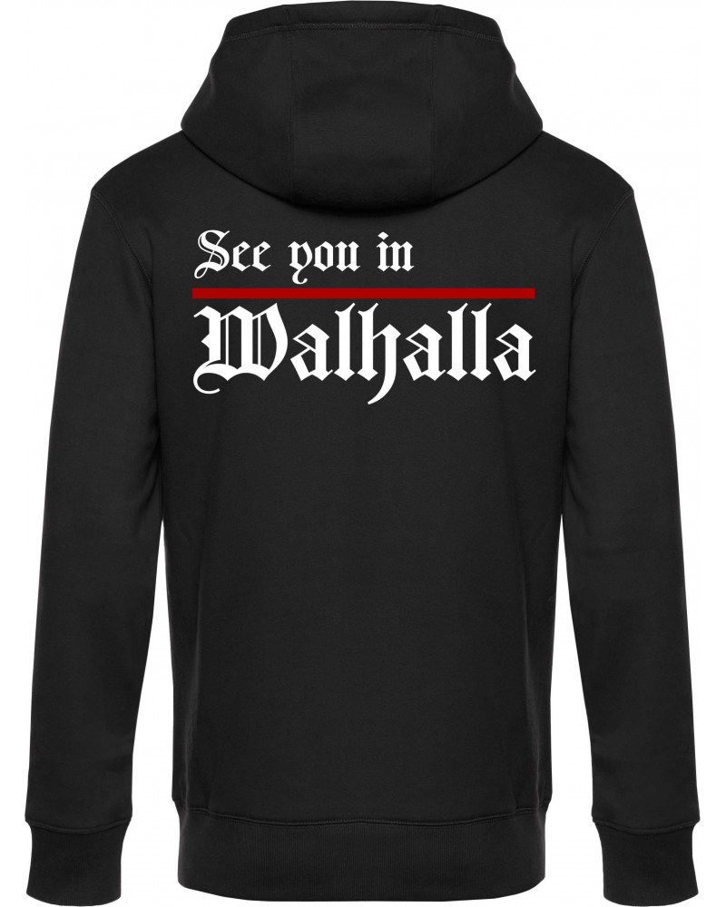 Herren Kapuzen-Jacke (See you in Walhalla, Strich)