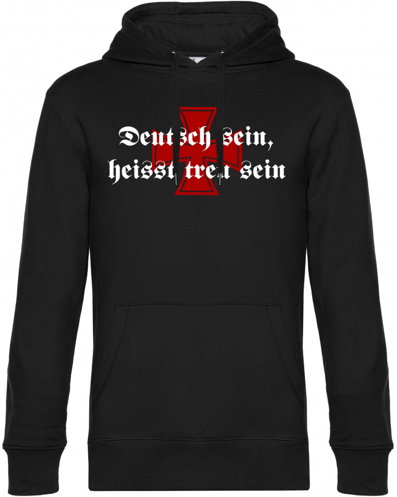 Herren Kapuzen-Pullover (Deutsch sein, heißt treu sein)