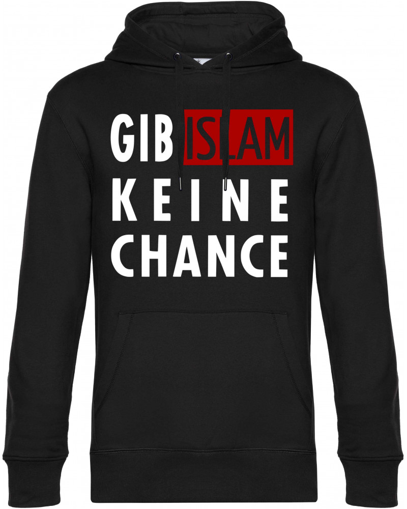 Herren Kapuzen-Pullover (Gib Islam keine Chance)