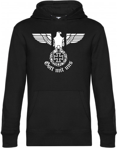 Herren Kapuzen-Pullover (Gott mit uns)