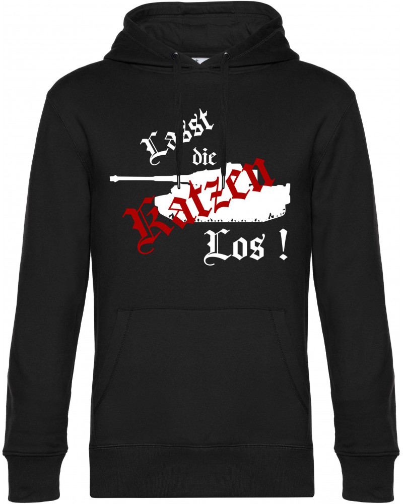 Herren Kapuzen-Pullover (Lasst die Katzen los)