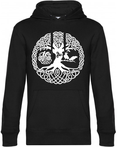 Herren Kapuzen-Pullover (Lebensbaum)