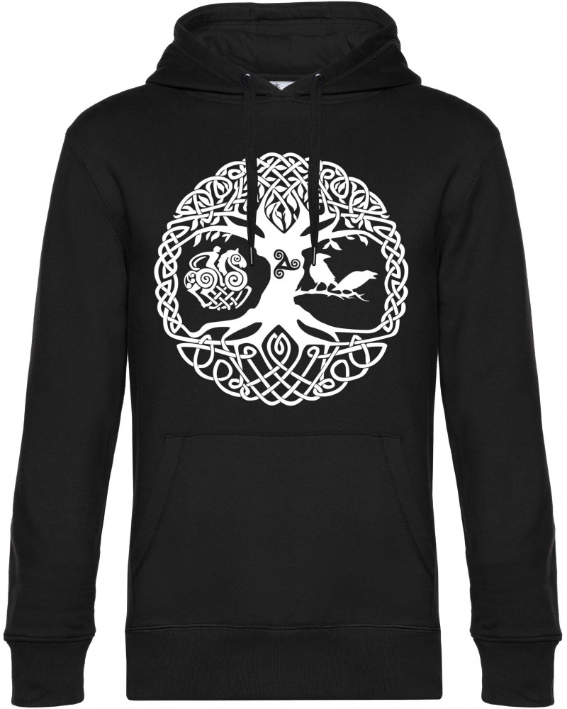 Herren Kapuzen-Pullover (Lebensbaum)