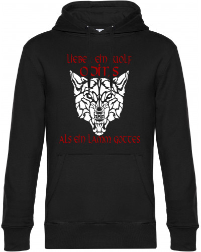 Herren Kapuzen-Pullover (Lieber ein Wolf Odins als ein Lamm Gottes)