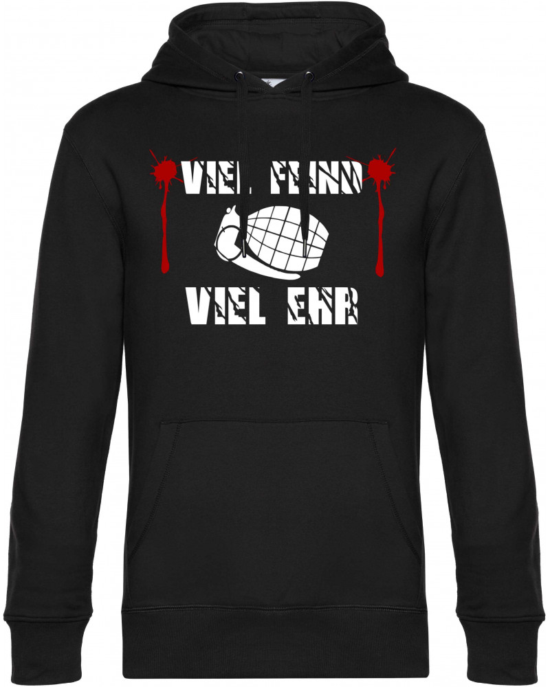 Herren Kapuzen-Pullover (Viel feind viel Ehr)