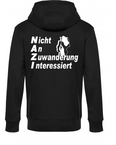 Herren Kapuzen-Pullover (Nicht an Zuwanderung interessiert, Fahne)