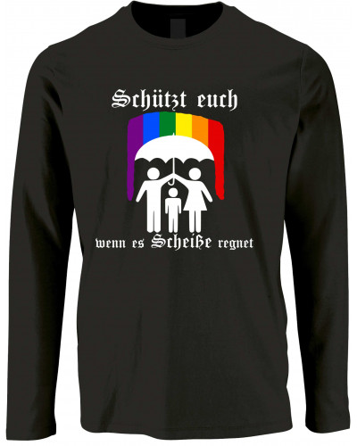 Herren Langarm Shirt (Schützt euch wenn es Scheiße regnet)