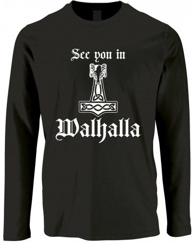 Herren Langarm Shirt (See you in Walhalla Thorhammer)