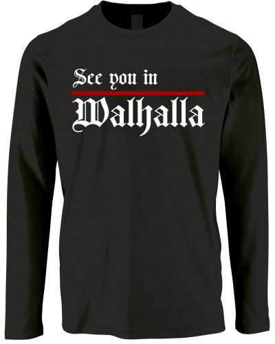 Herren Langarm Shirt (See you in Walhalla, Strich)