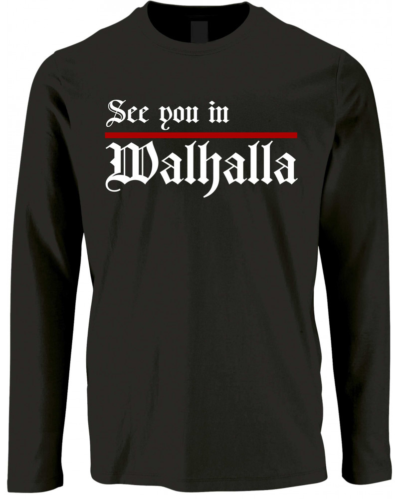 Herren Langarm Shirt (See you in Walhalla, Strich)