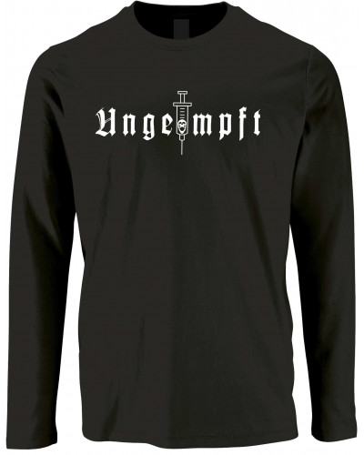 Herren Langarm Shirt (Ungeimpft, Einfarbig)