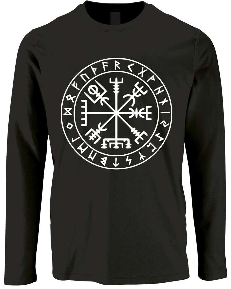 Herren Langarm Shirt (Vegvisir)