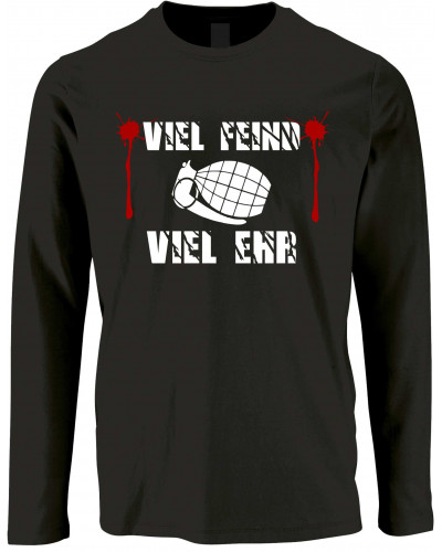 Herren Langarm Shirt (Viel feind viel Ehr)