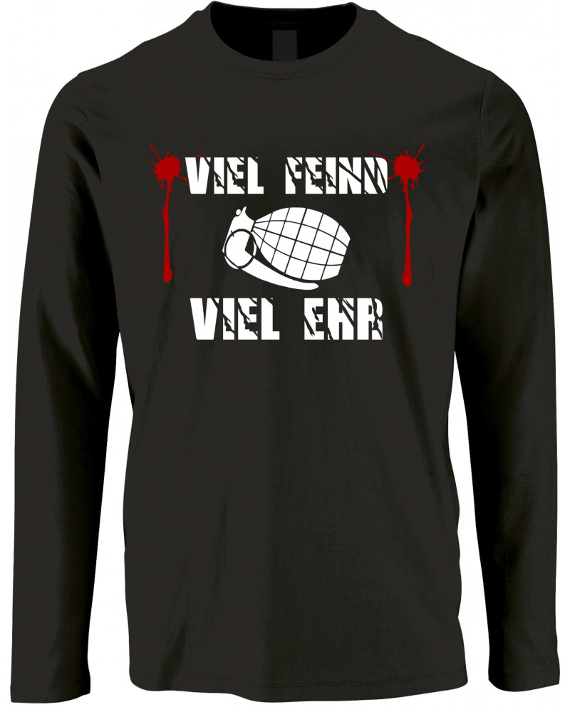 Herren Langarm Shirt (Viel feind viel Ehr)
