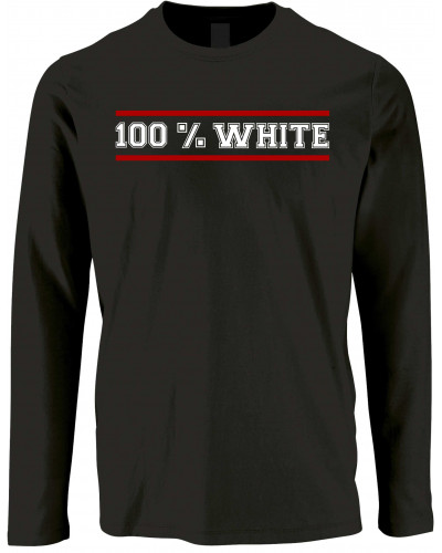 Herren Langarm Shirt (100% White)