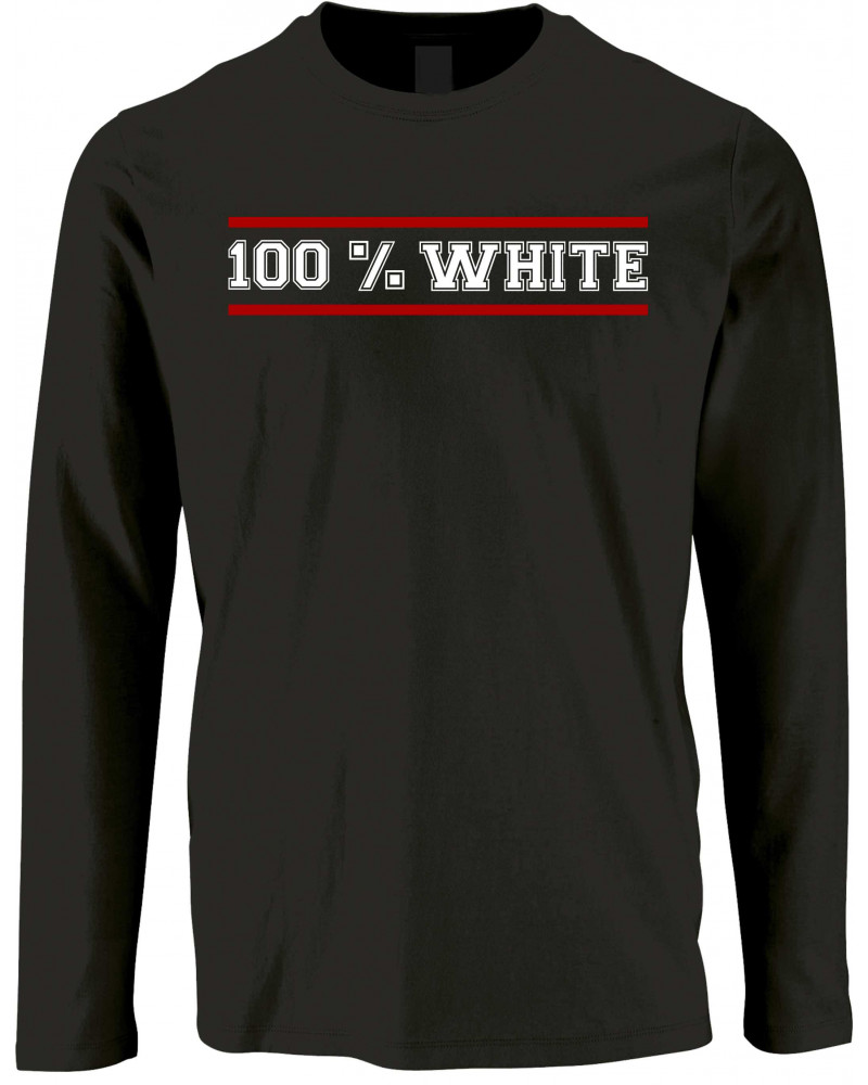 Herren Langarm Shirt (100% White)
