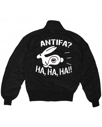 Bestickte MA1 Bomberjacke (Antifa, ha ha ha)