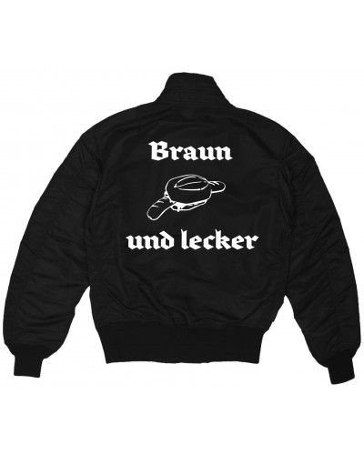 Bestickte MA1 Bomberjacke (Braun und lecker)