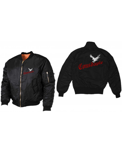 Bestickte MA1 Bomberjacke (Consdaple, Adler im Flug)