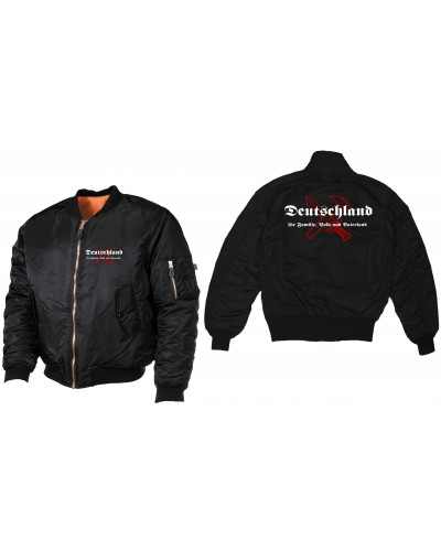 Bestickte MA1 Bomberjacke (Deutschland für Familie, Volk und Vaterland)
