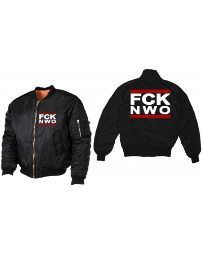 Bestickte MA1 Bomberjacke (FCK NWO)