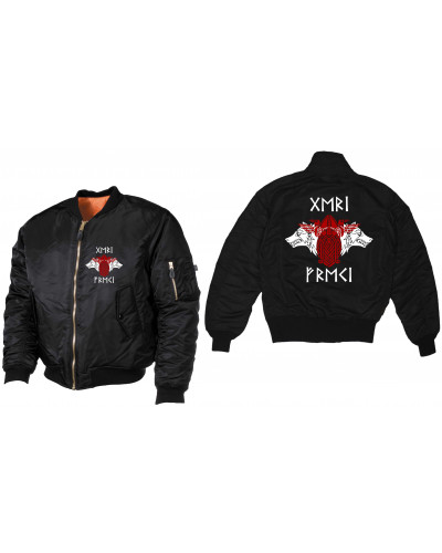 Bestickte MA1 Bomberjacke (Geri und Freki)