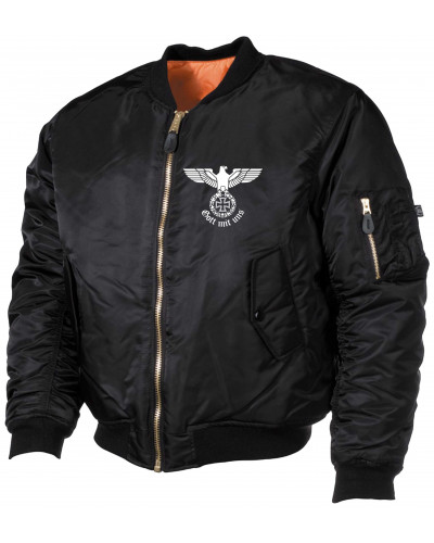 Bestickte MA1 Bomberjacke (Gott mit uns)