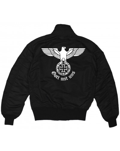 Bestickte MA1 Bomberjacke (Gott mit uns)