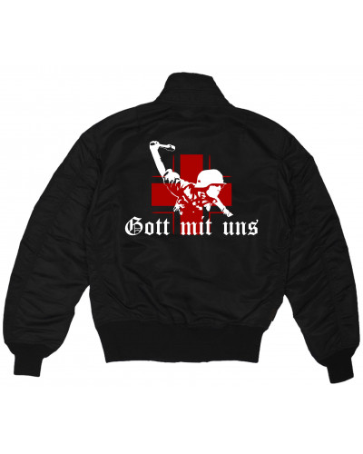 Bestickte MA1 Bomberjacke (Gott mit uns, Soldat)